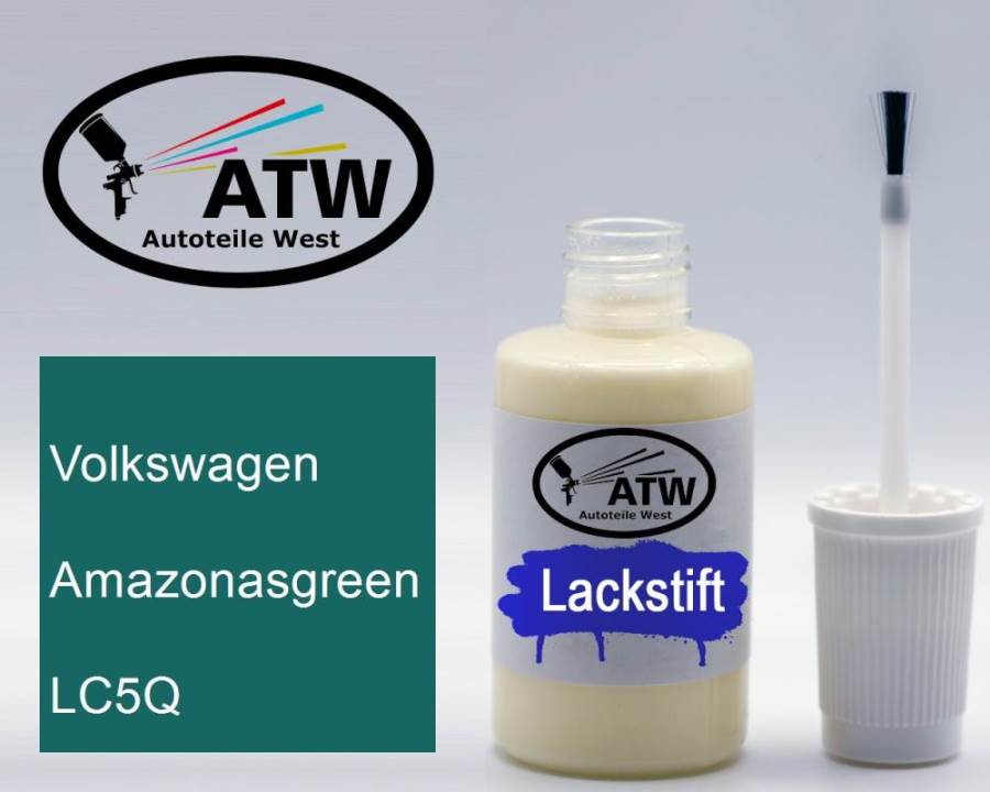 Volkswagen, Amazonasgreen, LC5Q: 20ml Lackstift, von ATW Autoteile West.