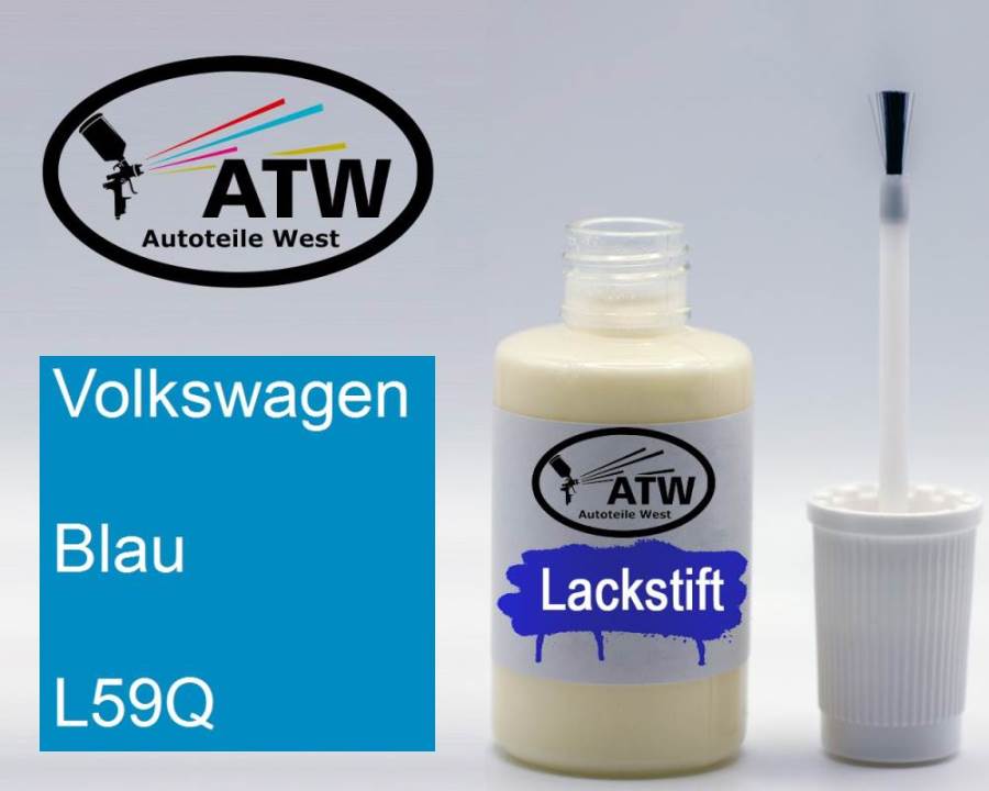 Volkswagen, Blau, L59Q: 20ml Lackstift, von ATW Autoteile West.