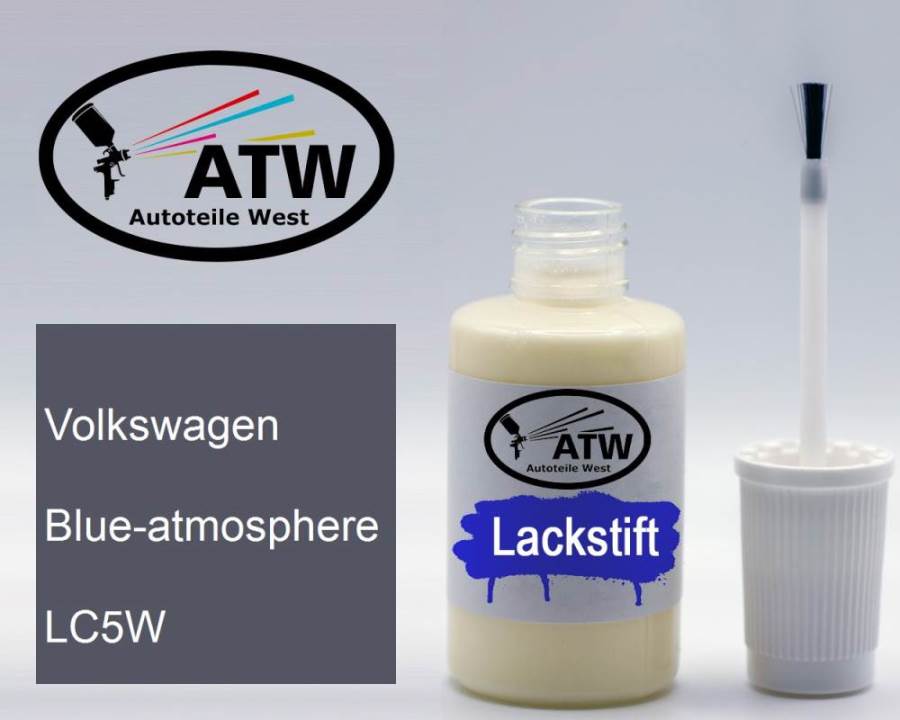 Volkswagen, Blue-atmosphere, LC5W: 20ml Lackstift, von ATW Autoteile West.