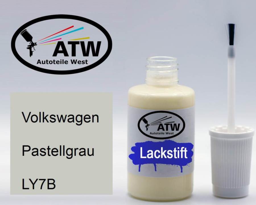 Volkswagen, Pastellgrau, LY7B: 20ml Lackstift, von ATW Autoteile West.