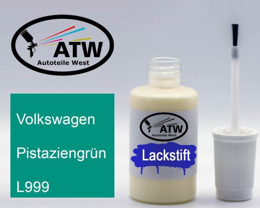 Volkswagen, Pistaziengrün, L999: 20ml Lackstift, von ATW Autoteile West.