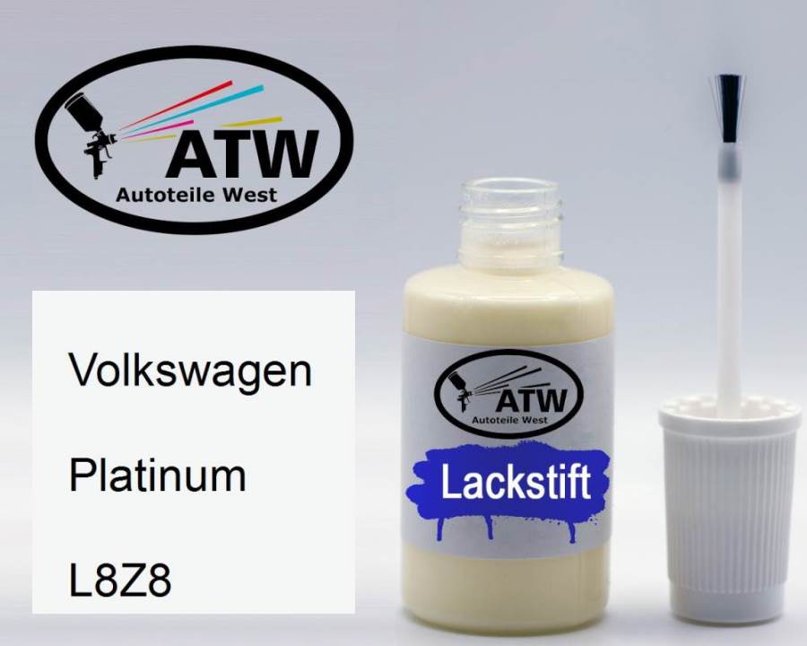 Volkswagen, Platinum, L8Z8: 20ml Lackstift, von ATW Autoteile West.