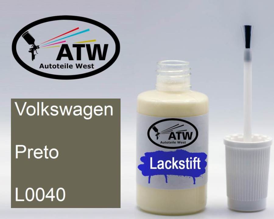 Volkswagen, Preto, L0040: 20ml Lackstift, von ATW Autoteile West.