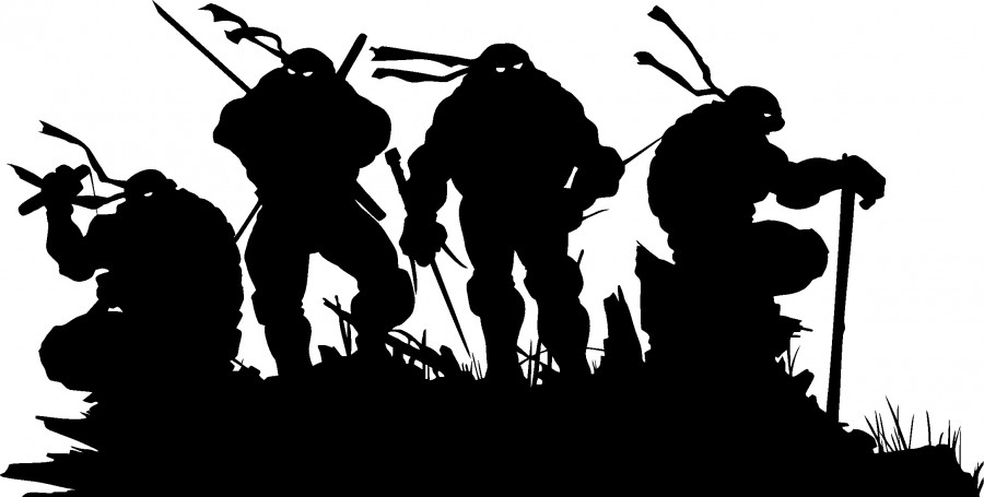 Aufkleber Ninja Turtles Silhouette