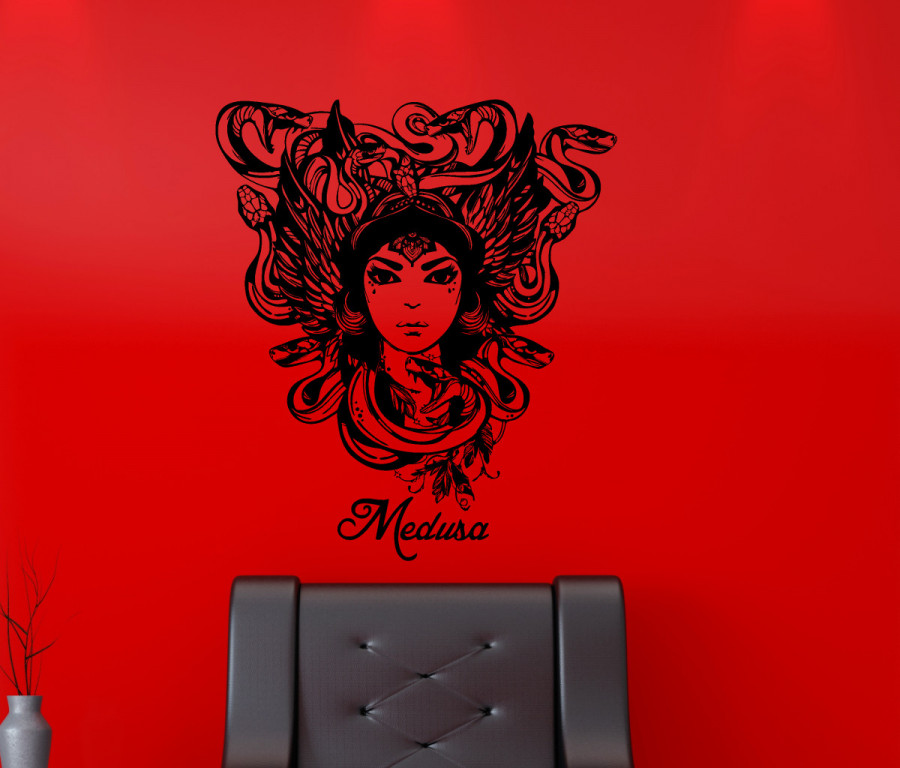 Wandtattoo Medusa-Mädchen