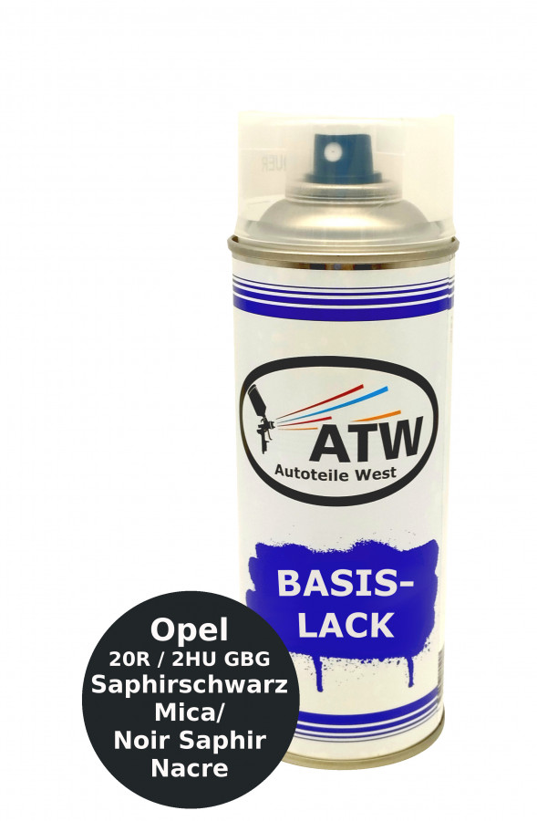 Autolack für Opel 20R / 2HU GBG Saphirschwarz Mica / Noir Saphir Nacre