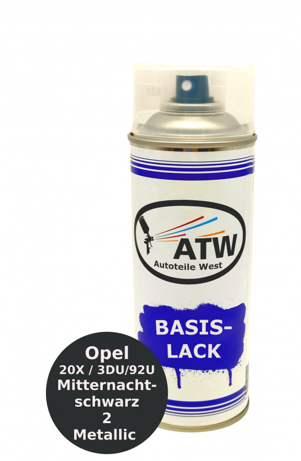 Autolack für Opel 20X / 3DU/92U Mitternachtschwarz 2 Metallic