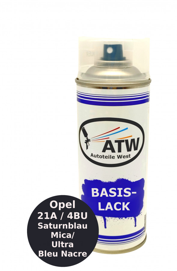 Autolack für Opel 21A / 4BU Saturnblau Mica / Ultra Bleu Nacre