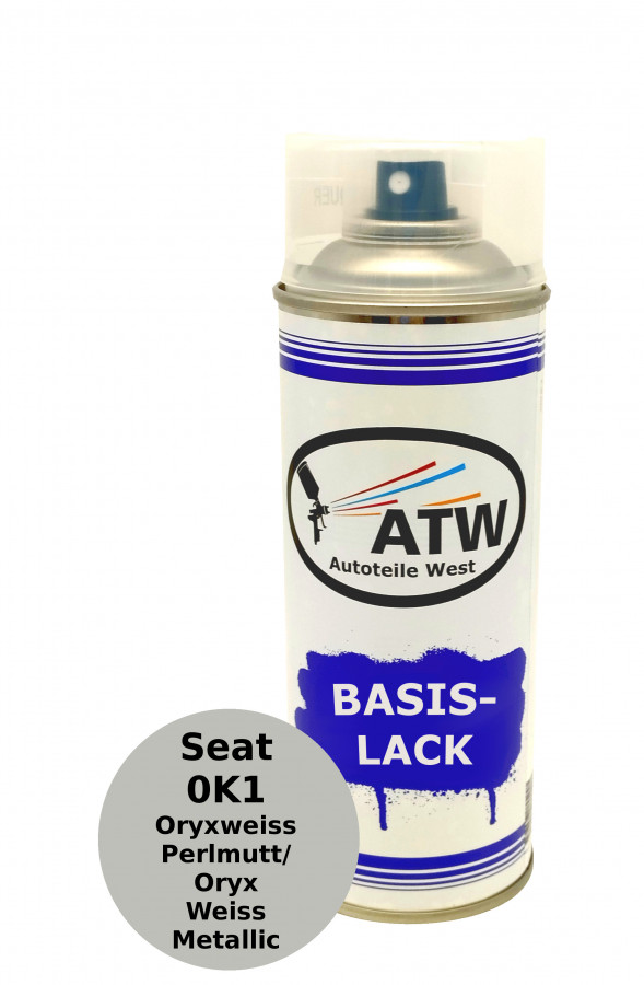 Autolack für Seat 0K1 Oryxweiss Perlmutt / Oryx Weiss Metallic